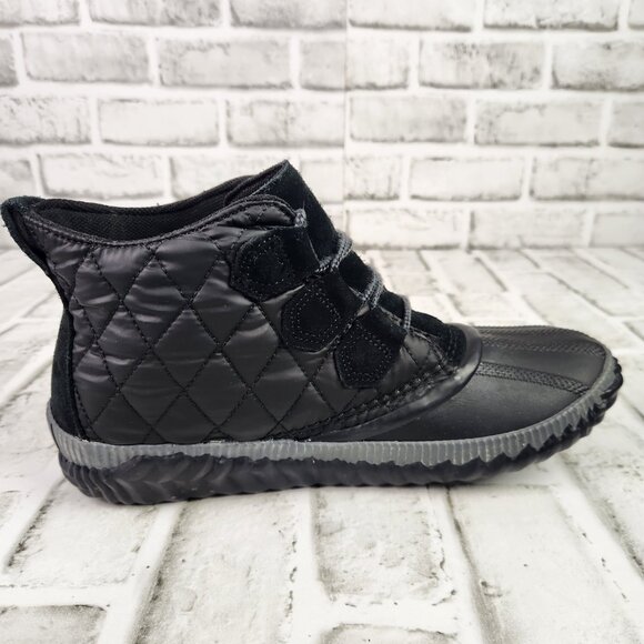 Sorel Out N About Plus Women's Size 9 Black Quilted Waterproof Winter Duck Boots - Picture 6 of 11